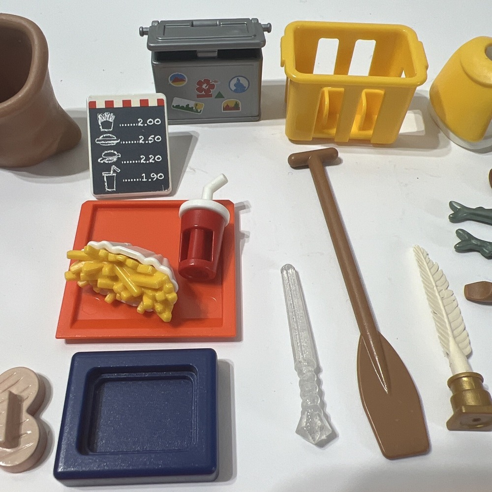 Playmobil Assorted LOT‎ Fast Food Tray Buckets Paddle Backpacks Fish Life Jacket - Picture 4 of 11